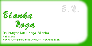 blanka moga business card